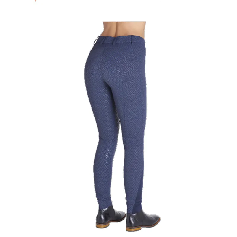 Montar Elise Ladies Silicone Knee Patch Breeches - Navy